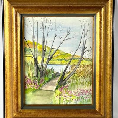 #117 â€¢ P. Bute: Signed Framed Watercolor Landscape
