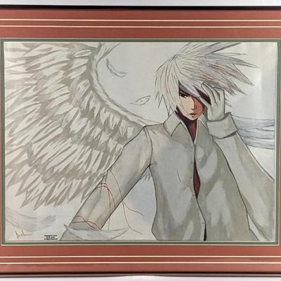 #108 â€¢ "Fallen Angel" 2015 Art of Lonnie Framed Anime Print
