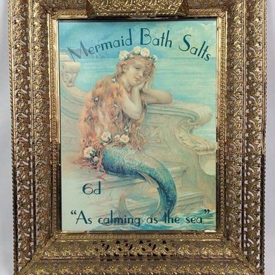 #13 • Metal Mermaid Ad in Lit Metal Frame