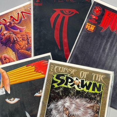 (5PC) MISC. COMIC BOOKS | Including; Curse of The Spawn, Tomoe, Rune, Shaman's Tears, and Dawn.
