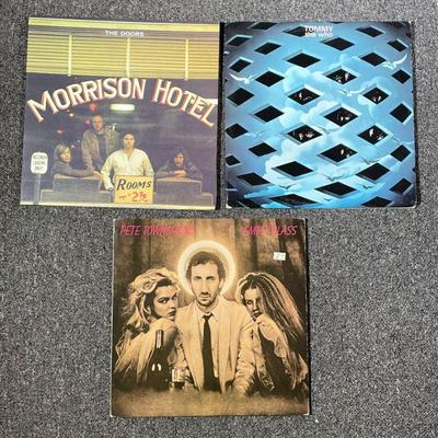 (3PC) THE DOORS & THE WHO VINYL RECORDS | Including; The Doors Morrison Hotel (EKS 75007), Tommy The Who (MCA2-10005), and Pete Townshend...