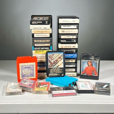 8 TRACK COLLECTION | Group of various 8 tracks including music from artists such as John Denver, Tom Jones, Bing Crosby, and Eagles.