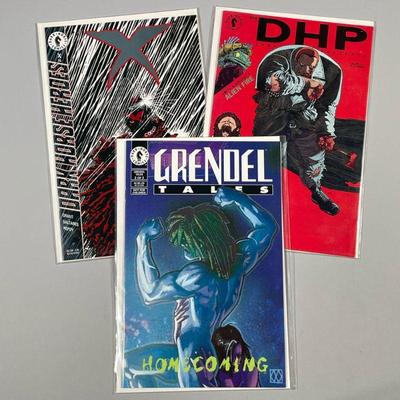 (3PC) MIXED DARK HORSE COMICS COMIC BOOKS | Including; Grendel Tales Homecoming, #59 DHP, and Dark Horse Heroes #19 X.
