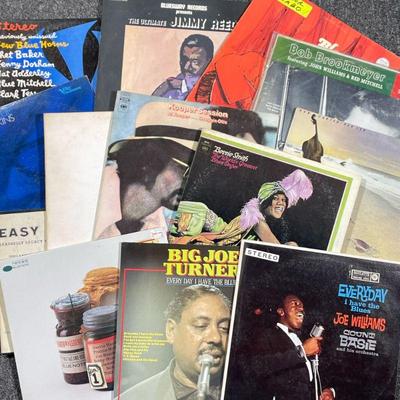 (13PC) MIXED BLUES & R&B VINYL RECORDS | Including; Something Blue Lightnin' Hopkins( FT-3013), The Ultimate Jimmy Reed (BLS-6067),...