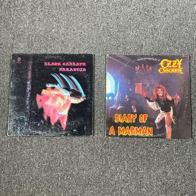 (2PC) OZZY OZBOURNE & BLACK SABBATH VINYL RECORDS | Including; Ozzy Ozbourne Diary of a Madman (FZ 37492) and Black Sabbath Paranoid (WS...