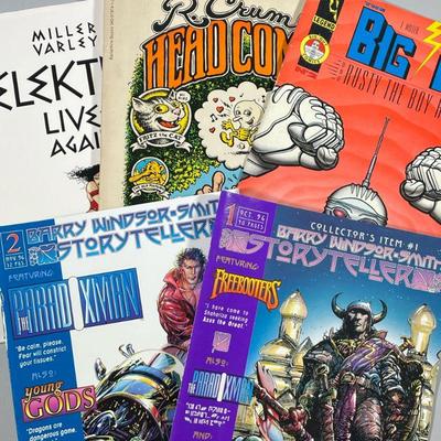 (5PC) LARGE FORMAT COMIC BOOKS & GRAPHIC NOVELS | Including; Vol. 1 & 2 Barry Windsor-Smith Storyteller, The Big Guy and Rusty the Boy...