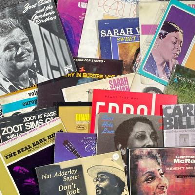 LARGE LOT MISC. JAZZ VINYL RECORDS | Including; Dizzy Gillespie Dizzy Goes Hollywood (PHS 600-123), Bill Evans/Jim Hall Intermodulation...