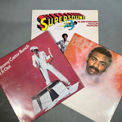 (4PC) JIMMY CASTOR BUNCH & OTHER RECORDS | Includes: The Jimmy Castor Bunch; Supersound (0698) and Let It Out, and Ronnie Laws; Fever...
