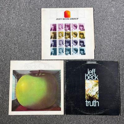 (3PC) JEFF BECK VINYL RECORDS | Including; Truth (PE 26413), Jeff Beck Group (PE 31331), and Beck-Ola (BXN 26478)
