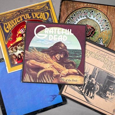 (5PC) GRATEFUL DEAD VINYL | Assortment of records by the Grateful Dead including Workingmanâ€™s Dead, Wake of the Flood, Historic Dead,...