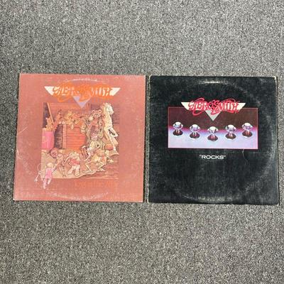 (2PC) AEROSMITH VINYL RECORDS | Including; Rocks (JC 34165) and Toys in the Attic (PC 33479)
