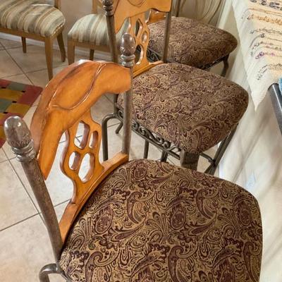 Bar stools have matching kitchen table and chairs