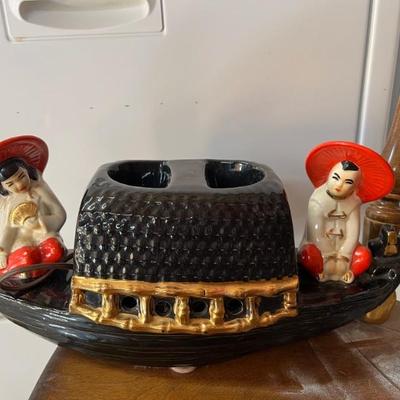 Mid Century Ceramic TV Lamp