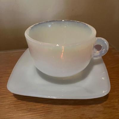 Effetre Murano Glass Tea Cup and Saucer