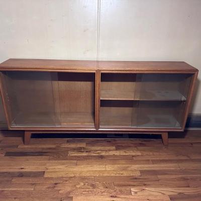 Mid-Century Danish Modern Teak Sliding Door Credenza