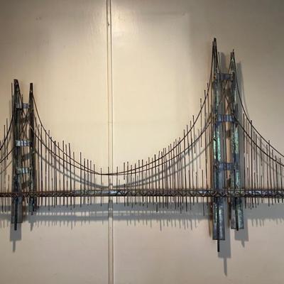 Curtis Jere Signed Golden Gate Bridge Wall Sculpture