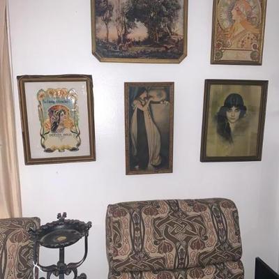 Fantastic collection of framed art, including many original oil paintings . Lithographs. 