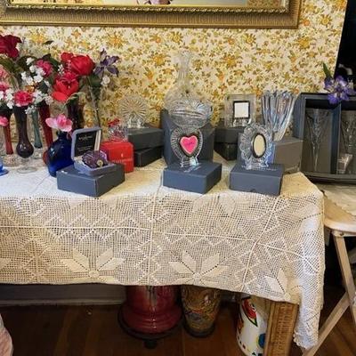 Vintage Vases and Waterford Boxed Photo Frames (new)