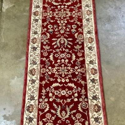 JOSW217 Kenneth Mink, Wool Runner	Has flower design around the boarder, comes with a protective pad for underneath the runner. Looks to...