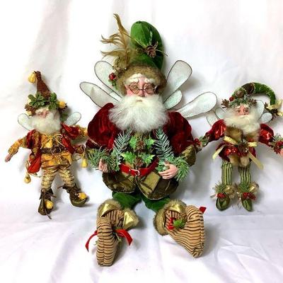 JOSW219 Mark Roberts Holiday Elf Trio	Looks like the two, smaller ones are ornaments or could just use to hang on a wall. Arms and legs...