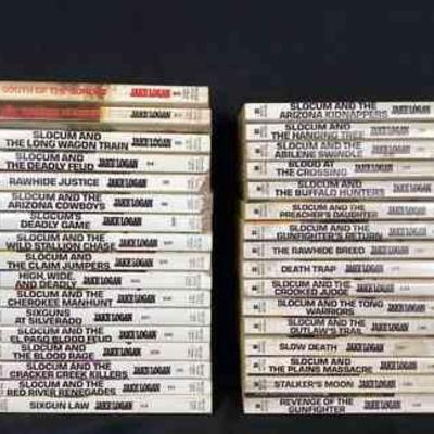 WIII530 Berkly Western Series By Jake Logan #2	Mostly first editions ranging from 1984-1990. There are some flaws and minor damage on the...
