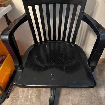 Vintage wood desk chair
