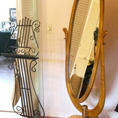 Oval floor length Swivel Mirror 