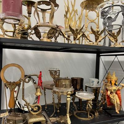 Shelves of Brass Decor