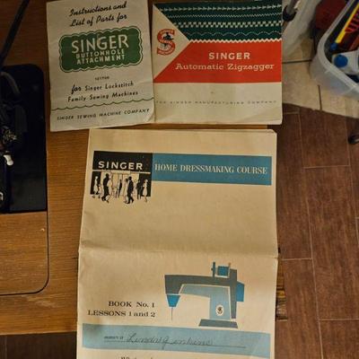 Vintage sewing machine original booklets