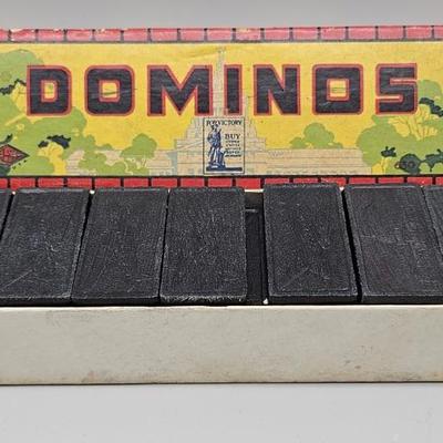 Vintage Dominoes Set in Original Factory Box