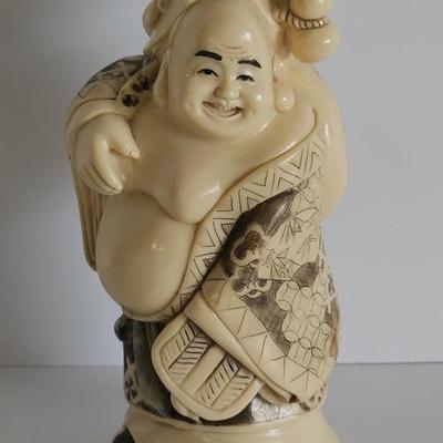 Ceramic Buddha Figurine is 6in T