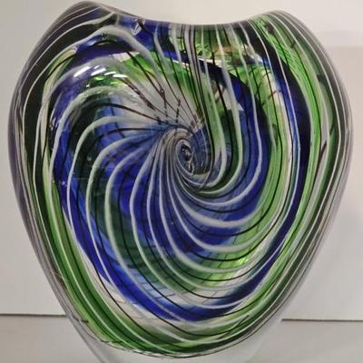 Vintage Murano Hand Blown Heart Shaped Vase