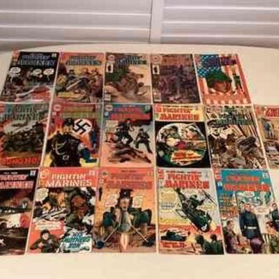 CCS059 Sixteen Vintage Fightinâ€™ Marines & Fightinâ€™ Army Comic Books