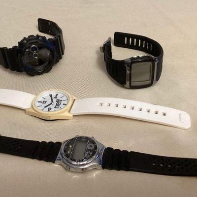 CCS063 Four Menâ€™s Silicone Band Watches 