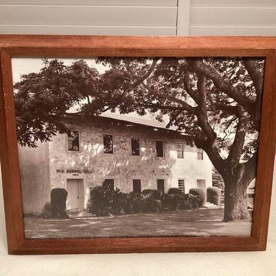 CCS116 Koa Framed Vintage Photo Of Punahou School Building