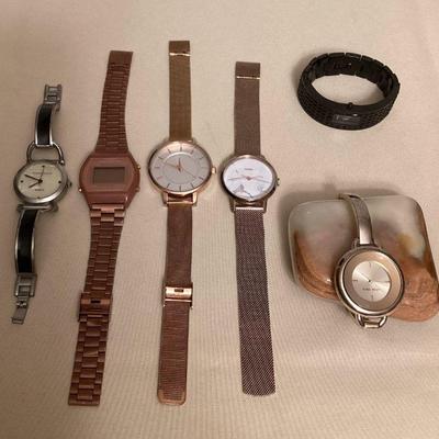 CCS068 Six Womenâ€™s Stainless Steel Band Watches 