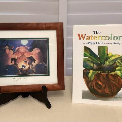 CCS176 Koa Framed Peggy Chun Picture & Book