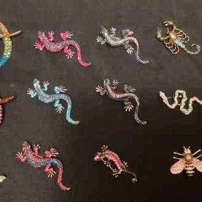 CCS209 Fifteen Reptile & Bug Brooches