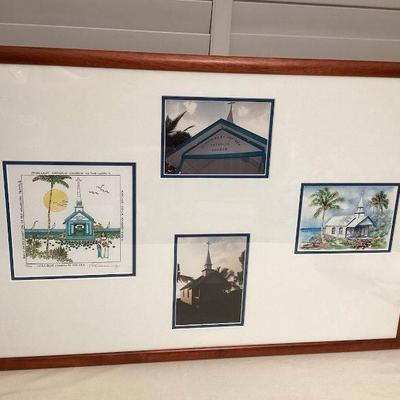CCS196 Koa Framed Photos & Pictures Of St. Peter's By The Sea Catholic Church