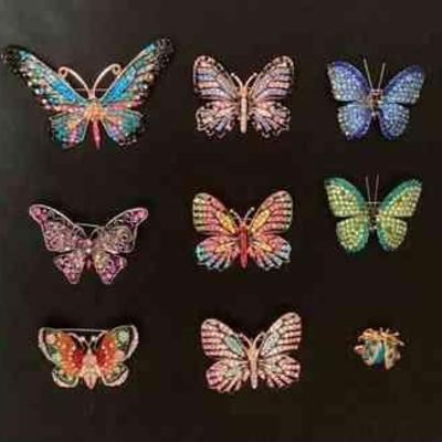 CCS208 Fifteen Butterfly, Dragonfly & Flower Brooches
