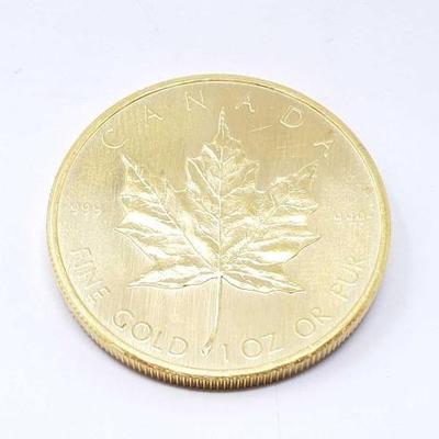 #156 â€¢ 1 Oz Canadian Maple Leaf .9999 Gold Coin
