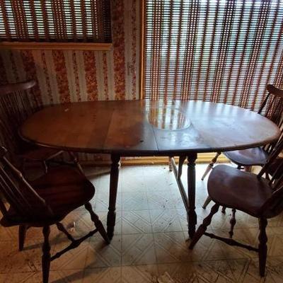 #13006 â€¢ Drop Leaf Dining Room Table with 4 Chairs
