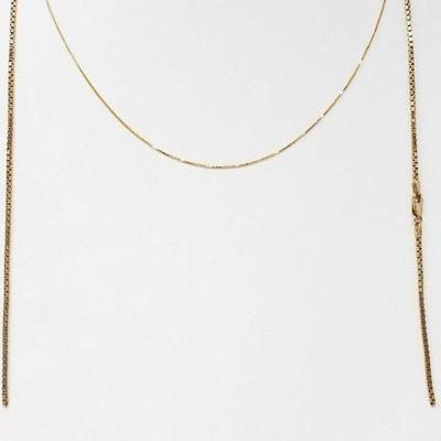#704 • 2 14k Gold Chains, 4.4g