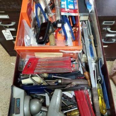 #2304 â€¢ 3 Drawers of Tools and Plastic Bags
