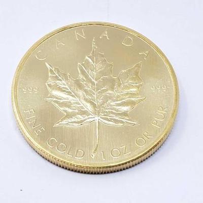 #110 • 1 Oz Canadian Maple Leaf .9999 Gold Coin
