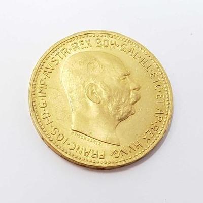 #508 â€¢ 20 Kronen 1915 .900 Gold Coin, 6.7g

