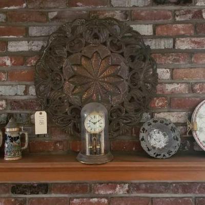 #2282 â€¢ 4 Beer Stine's, 1 Clock, and 3 Decorative Plates
