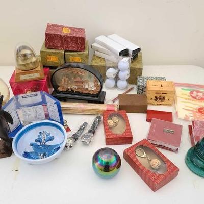 #10538 â€¢ Jewelery Boxes with Cork Art, Keychains, Watches, Pens, Paper Weights and More
