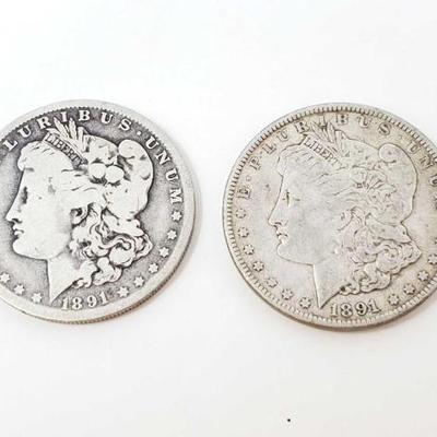 #208 â€¢ 1891-O And 1891 Morgan Silver Dollars
