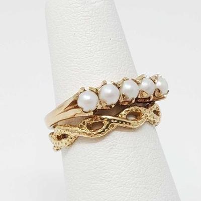 #674 â€¢ 2 14k Gold Rings, 4.5g
